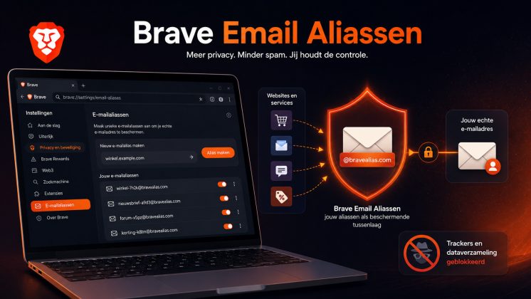 Brave kan nu automatisch e-mailaliassen maken: handig voor je privacy én tegen spam